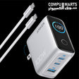 Anker B121B 100W 3-Port Smart Display Charger with USB-C Cable