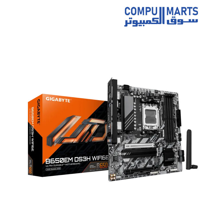 GIGABYTE B650EM DS3H WIFI6E Motherboard AMD Socket AM5 Micro ATX DDR5