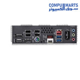 Rear panel connectors of the GIGABYTE B650EM DS3H WIFI6E board at Compumarts.