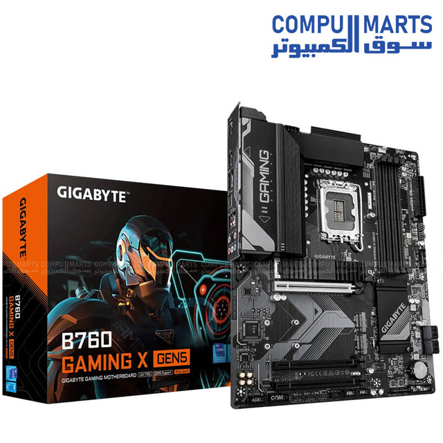 B760 GAMING X GEN5 – Motherboard – GIGABYTE – DDR4 – LGA 1700 – Wi-Fi 6E – PCIe 5.0

