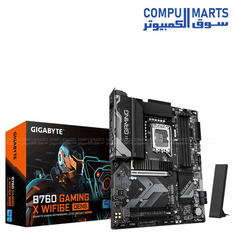 B760 GAMING X WIFI6E GEN5 – Motherboard – GIGABYTE – LGA 1700 – DDR5 – Wi‑Fi 6E – PCIe 5.0 – 2.5G LAN – Triple M.2

