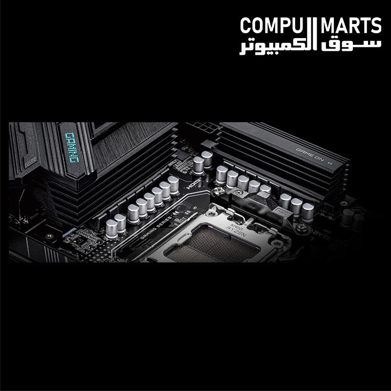 GIGABYTE B840 GAMING X WIFI6E motherboard with three M.2 connectors