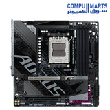Top view of the GIGABYTE B840M A ELITE WIFI6E motherboard featuring DDR5 memory slots.