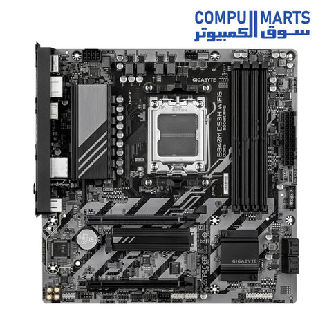 Top view of the GIGABYTE B840M DS3H WIFI6 motherboard available at Compumarts.