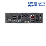 Rear panel I/O ports of the GIGABYTE B840M DS3H WIFI6 motherboard.