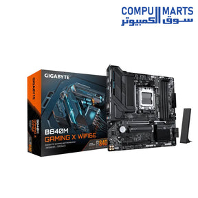 GIGABYTE B840M GAMING X WIFI6E Micro ATX motherboard with AMD Socket AM5.