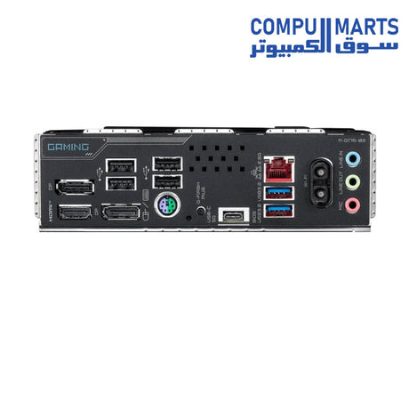 Rear panel connectors of the GIGABYTE B840M GAMING X WIFI6E motherboard.