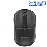 Meetion BTM185 Wireless and Bluetooth Dual Mode Mouse black ergonomic rechargeable design