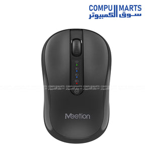 Meetion BTM185R Rechargeable Wireless and Bluetooth Dual Mode Mouse black ergonomic design