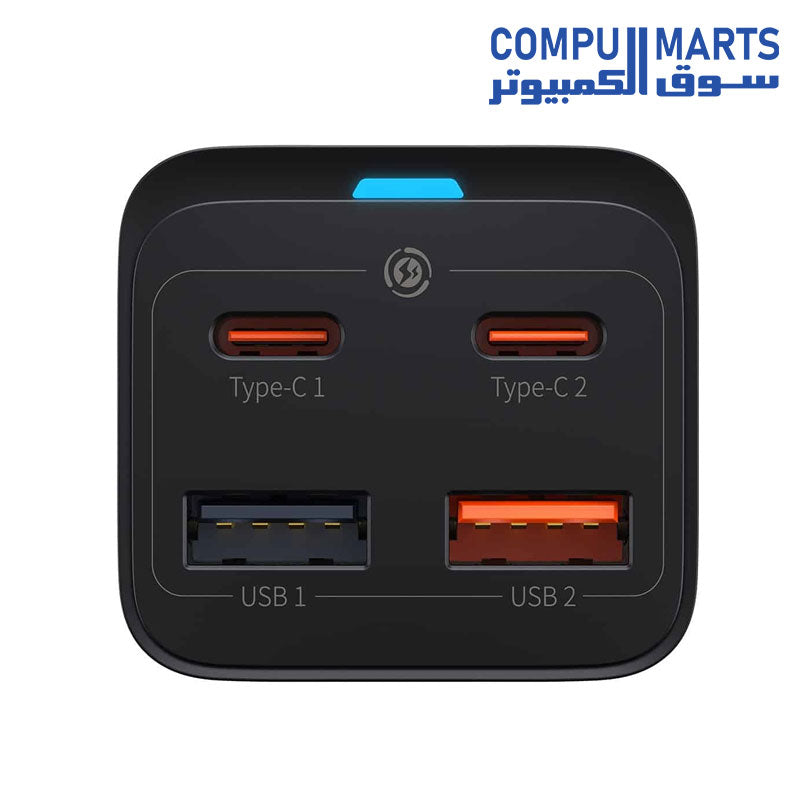 Baseus GaN3 Pro Desktop Fast Charger 2C+2U 65W EU Black (Include: Base ...