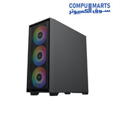 Black XIGMATEK ANUBIS PRO MESH ARGB PC case featuring high airflow mesh front design, support for E-ATX, ATX, and Micro-ATX motherboards, available to buy in Egypt