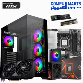  Powered -MSI- Gaming- PC Bundle -featuring- Ryzen 5 -7600X CPU, MSI RTX -4070- SUPER- GPU, DDR5 -RAM, -ARGB case – high