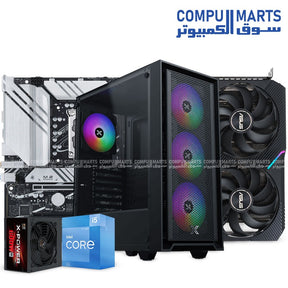 Gaming -PC -bundle - Core i5-12400F-ASUS- Dual -RTX-3050 -8GB- Prime- B760M-A WiFi- D4, 16GB -DDR4, Xigmatek -Sky- II case - 600W -PSU 
