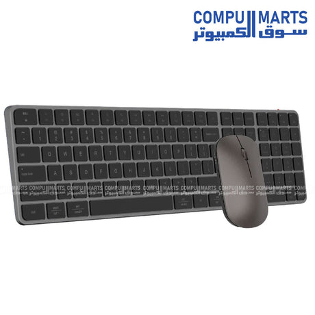 Meetion iKey C230 Quiet Slim Four Modes Keyboard and Mouse Combo black rechargeable design
