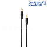 Generic black 1.5M audio cable male to female