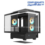 GIGABYTE C201 P Mid-Tower Case – black, white background
