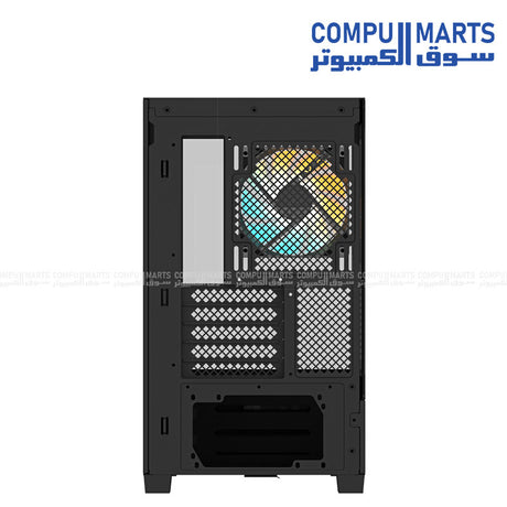 GIGABYTE C201 P Mid-Tower Case – black, white background

