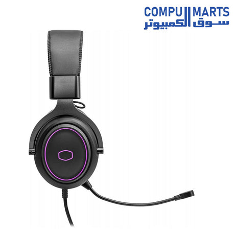 Experience gaming audio with the Cooler Master CH331 wired headset featuring custom-tuned 50mm drivers, ear cushion design, USB connection, and virtual 7.1 surround sound for gaming headset Egypt searches