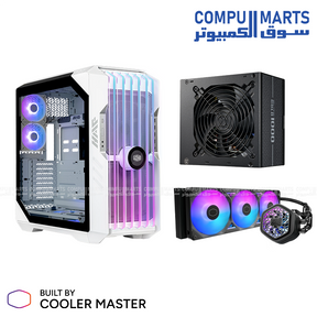 HAF 700 EVO ATX Full Tower Case Bundle with Elite Gold 1000 PSU and MasterLiquid Atmos VRM 360 available in Egypt