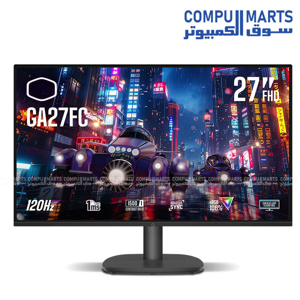 COOLER MASTER GA27FC gaming monitor with 27-inch FHD IPS 120Hz display and Adaptive Sync available in Egypt