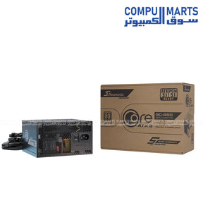 Seasonic Core GC-750 ATX3 750W power supply with 80 Plus Gold efficiency ATX form factor Hydro Dynamic Bearing fan and S2FC intelligent fan control available in Egypt