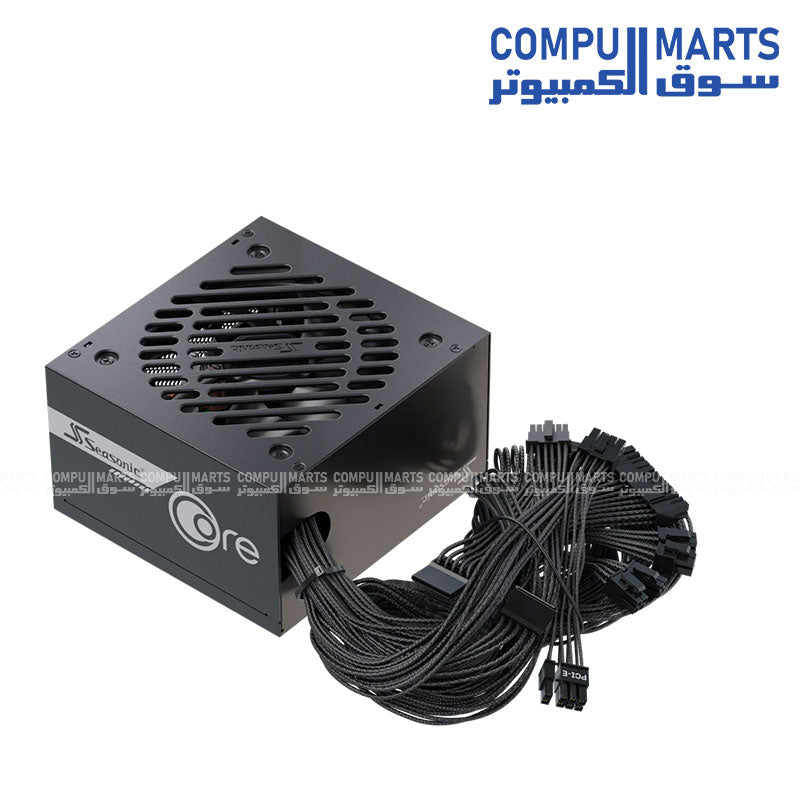 Reliable 750W ATX power supply with 80 Plus Gold certification fixed braided cables and full protection suite suitable for PC builds in Egypt