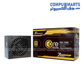 Seasonic Core GX-750 ATX3 750W power supply with 80 Plus Gold efficiency and Cybenetics Platinum rating fully modular ATX PSU in Egypt