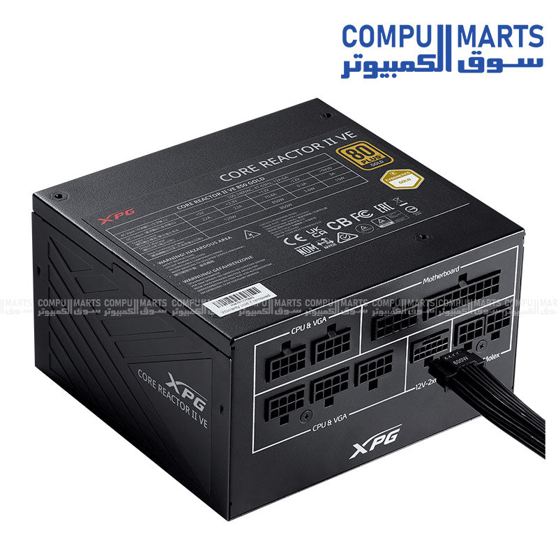 XPG Core Reactor II VE Modular Power Supply – 750W / 850W – 80 Plus Gold, ATX 3.1, Modular PSU with 120mm FDB fan
