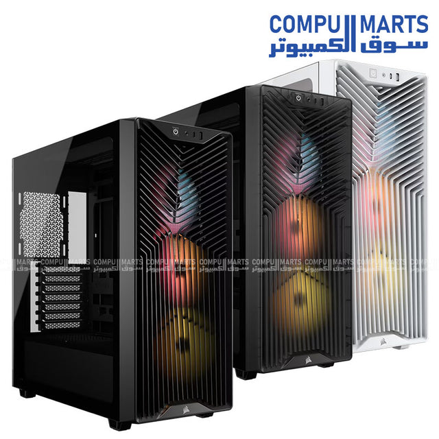 3200D RS ARGB – PC Case – Corsair – Mid Tower Airflow RGB Tempered Glass ATX Compatible