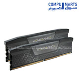 CORSAIR VENGEANCE DDR5 96GB 6800MT/s CL40 black desktop memory kit