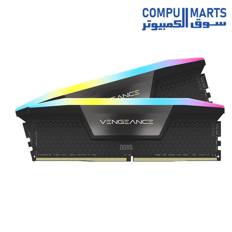 RAM CORSAIR/CMH96GX5M2B5600C40/VENGEANCE RGB DDR5 96GB (2 x 48GB) DDR5 5600 CL40-40-40-77 1.25V Intel XMP - BLACK