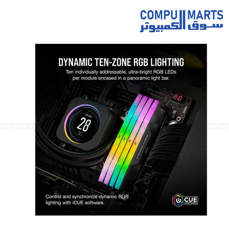 CORSAIR VENGEANCE RGB DDR5 48GB 6000MT/s CL36 black desktop memory kit