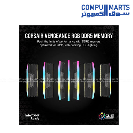 CORSAIR VENGEANCE RGB DDR5 48GB 6000MT/s CL36 black desktop memory kit
