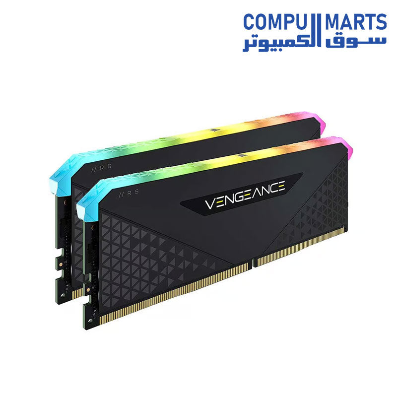 CORSAIR DDR4-3600MHz 64GB [32GB × 2] VENGEANCE® RGB RS 64GB (2 x 32GB) DDR4 DRAM 3600MHz C18