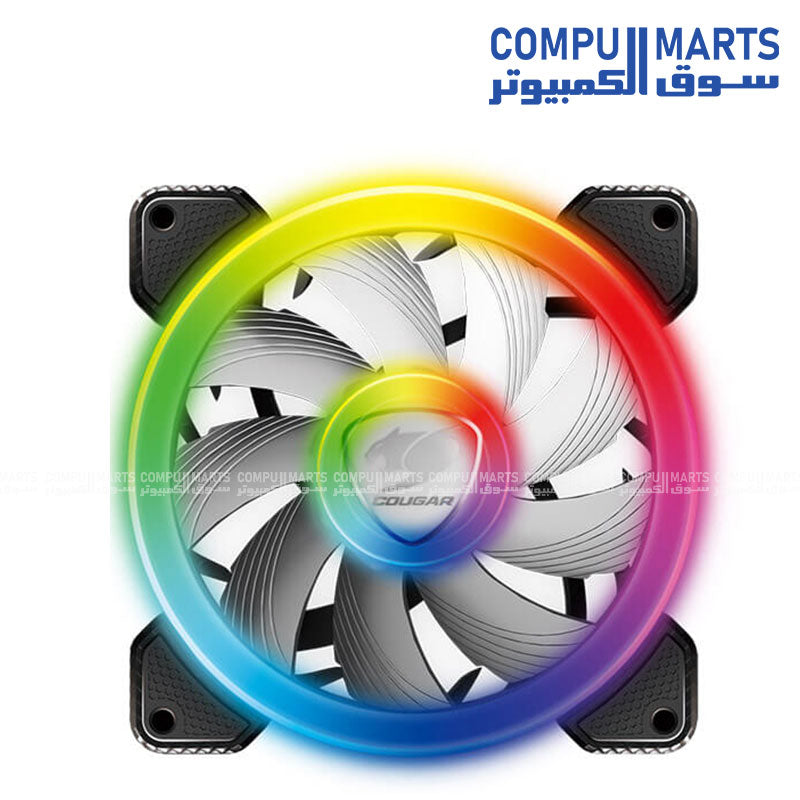 VORTEX RGB SPB 120 – Case Fan – Cougar – 120mm PWM RGB fan with 24 LEDs and HDB bearing