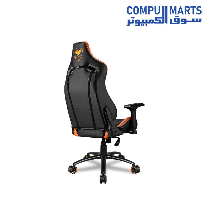 Gaming chair Cougar Armor S black computer, up to 120 kg, PU leather, 4D,  180°