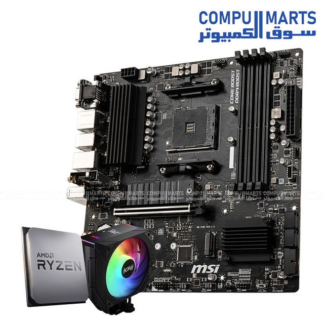 MSI B550M PRO-VDH WIFI – Motherboard Bundle – MSI – Ryzen 7 5700X with XPG Maestro Plus 42SA ARGB Air Cooler