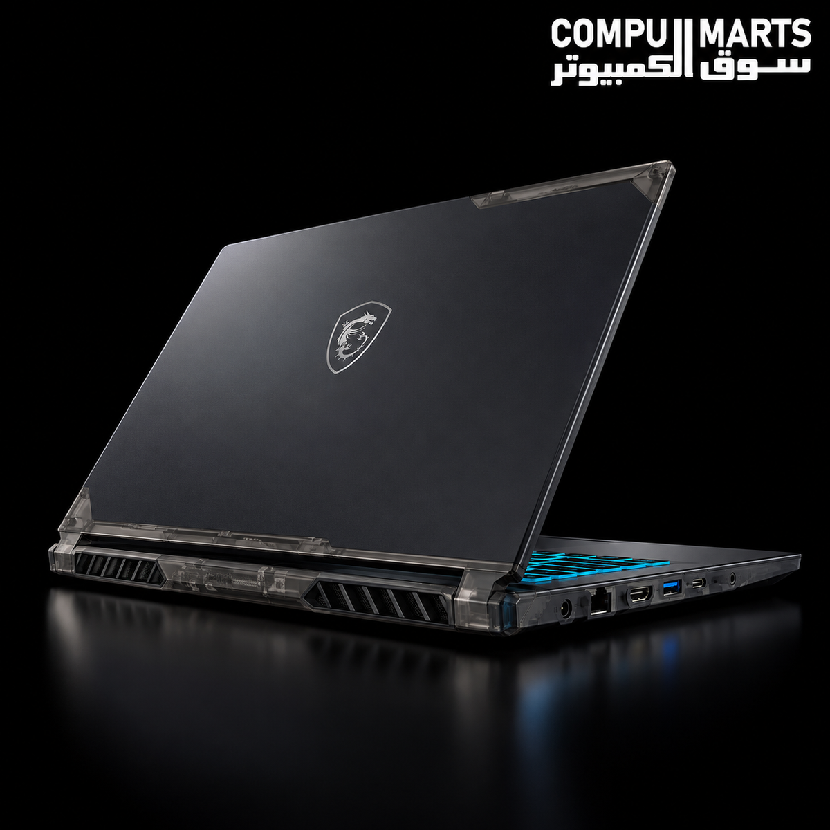 MSI Cyborg 15 A13UC-2244XAE Gaming Laptop – Intel Core i5-13420H, RTX 3050 4GB, 16GB DDR5, 512GB NVMe SSD, 15.6" FHD 144Hz, Free DOS, Translucent Black