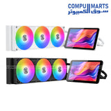 CONNECT- PRO -360 -Liquid- CPU -Cooler- with 7-inch- LCD- Display-360mm- Radiator, ARGB Fans for Intel & AMD