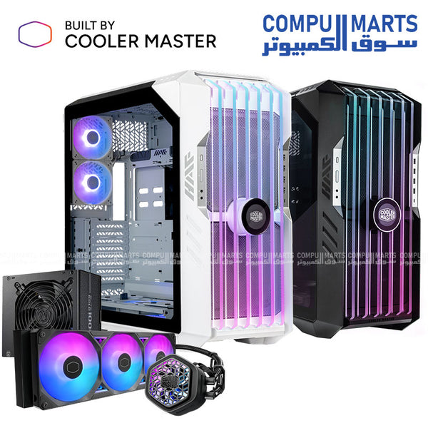 Cooler Master HAF 700 EVO ATX Full Tower Case + Cooler Master Elite Gold 1000 Fully Modular Power Supply + Cooler Master MasterLiquid Atmos VRM 360 Liquid Cooler Bundle