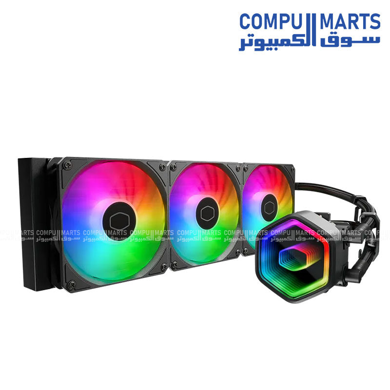 Cooler Master MasterLiquid 360 Core II ARGB Liquid CPU Cooler with triple 120mm fans for Intel and AMD
