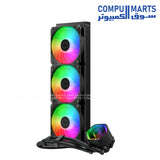 Cooler Master MasterLiquid 360 Core II ARGB Liquid CPU Cooler with triple 120mm fans for Intel and AMD