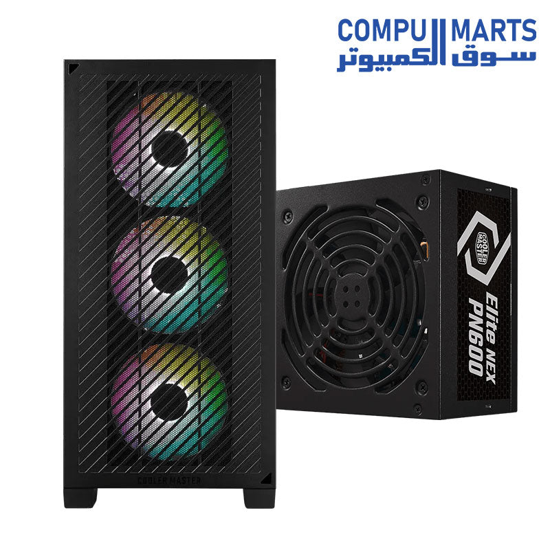 CASE COOLER MASTER ELITE 301+PSU NEX PN600 230V