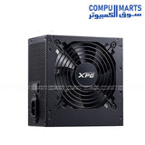 Cooler Master Elite 600 ARGB gaming case with four RGB fans bundled with XPG 700W 80 Plus Bronze power supply for PC build