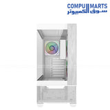 Cooler Master Elite 690 Wood ATX mid tower case with tempered glass side panel, wood front design, ARGB lighting and USB Type C port