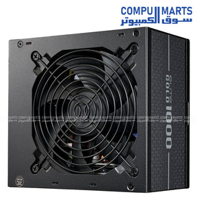 Cooler Master Elite Gold 1000 Power Supply with 1000W output, fully modular design, ATX 12V Ver. 3.1 support, and 80 PLUS Gold certification