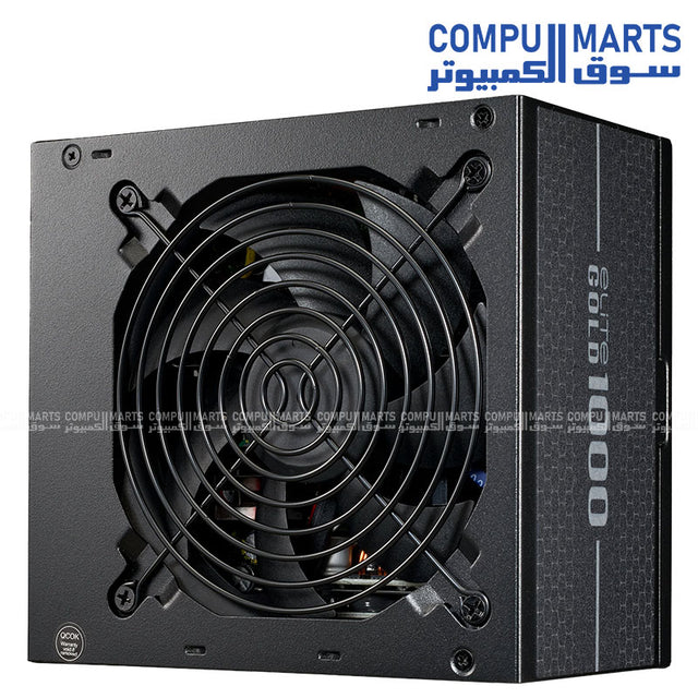 Cooler Master Elite Gold 1000 Power Supply with 1000W output, fully modular design, ATX 12V Ver. 3.1 support, and 80 PLUS Gold certification
