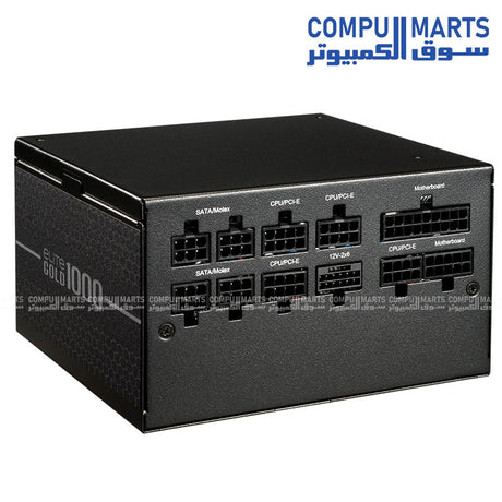 Fully modular Elite Series power supply with ATX 24-pin, EPS 4+4-pin, PCI-e 6+2-pin, SATA, and 12+4-pin connectors available through Compumarts
