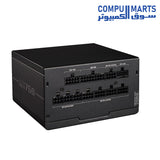 Cooler Master Elite Gold 750W power supply showing its fully modular connector layout.