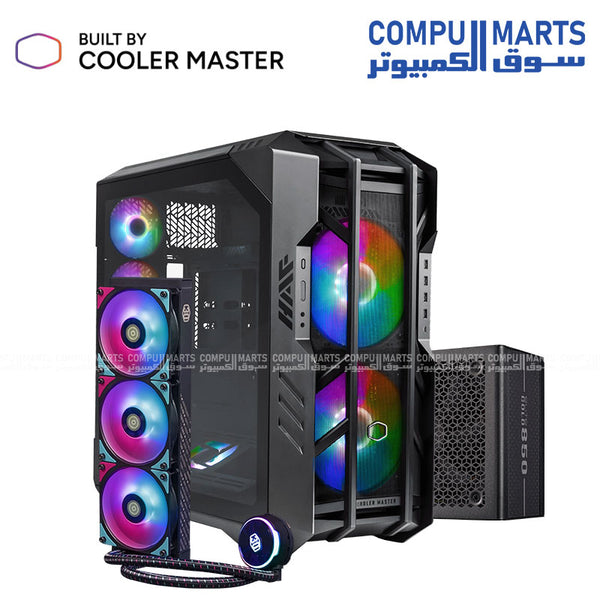 Cooler Master HAF 700 Bundle with Elite Gold 850W PSU and MasterLiquid PL360 Flux 360mm Liquid Cooler from Compumarts
